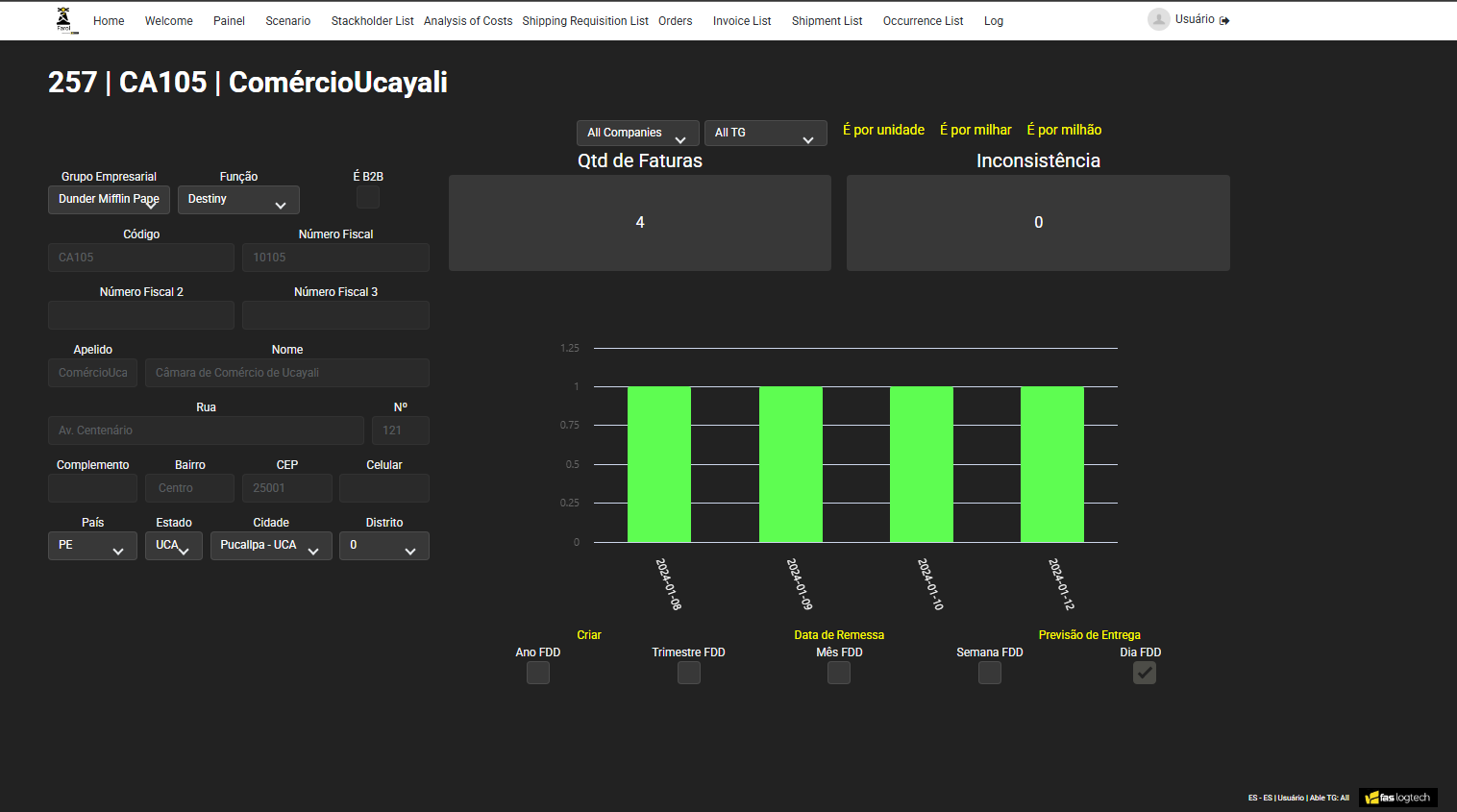 Interface simples